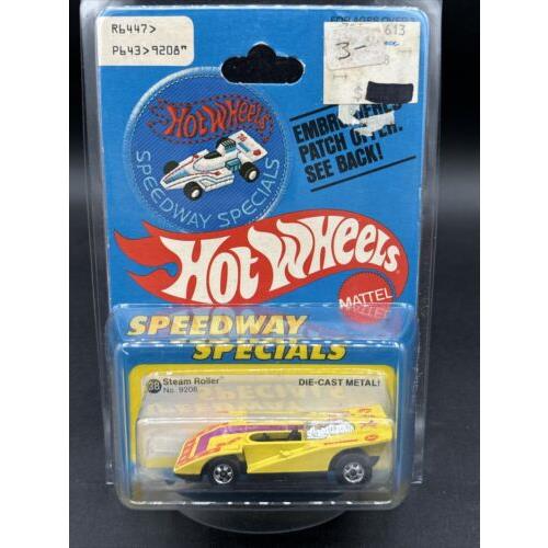 1977 Hot Wheels Yellow Steam Roller 9208 Speedway Special Patch Offer Card