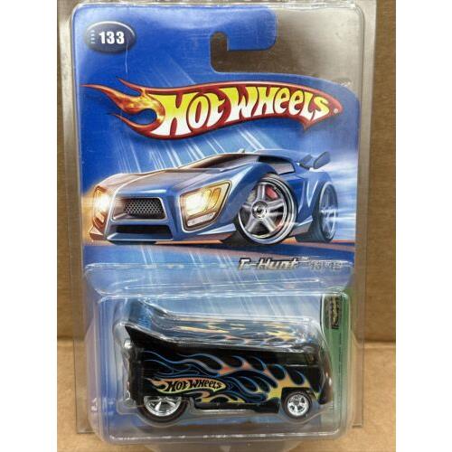 2005 Hot Wheels Black w Flames Volkswagen VW Drag Bus Treasure Hunt 13/12 Rrs