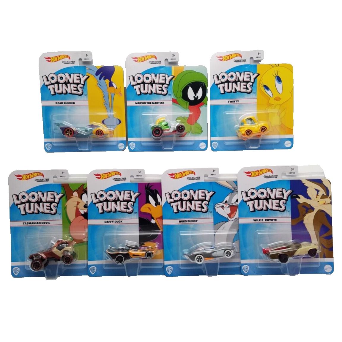 Hot Wheels Looney Tunes Character Cars Complete Set of 7