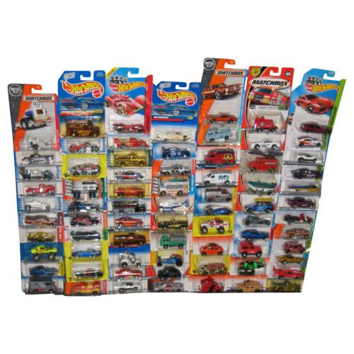 Hot Wheels Matchbox Mattel Die-cast Toy Cars Collection - Lot of 73 Cars