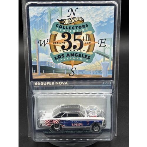 2021 Hot Wheels 35th Lax Convention White 66 Super Nova Usa 02212/