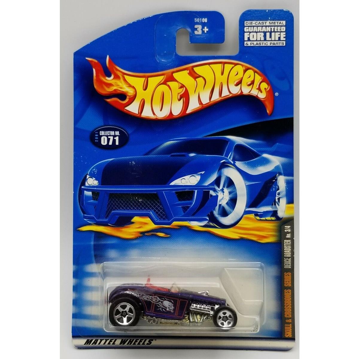 2000 Mattel Hot Wheels Deuce Roadster / Skull Crossbones / Collector 071
