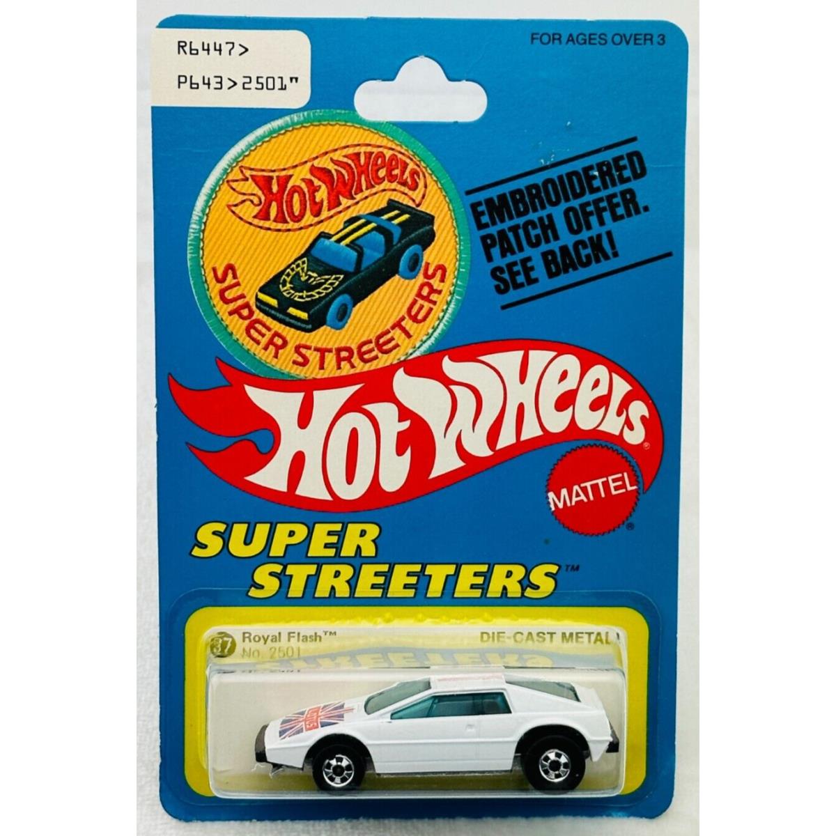 Hot Wheels Blackwall Royal Flash Super Streeters 2501 Patch Card in Blister