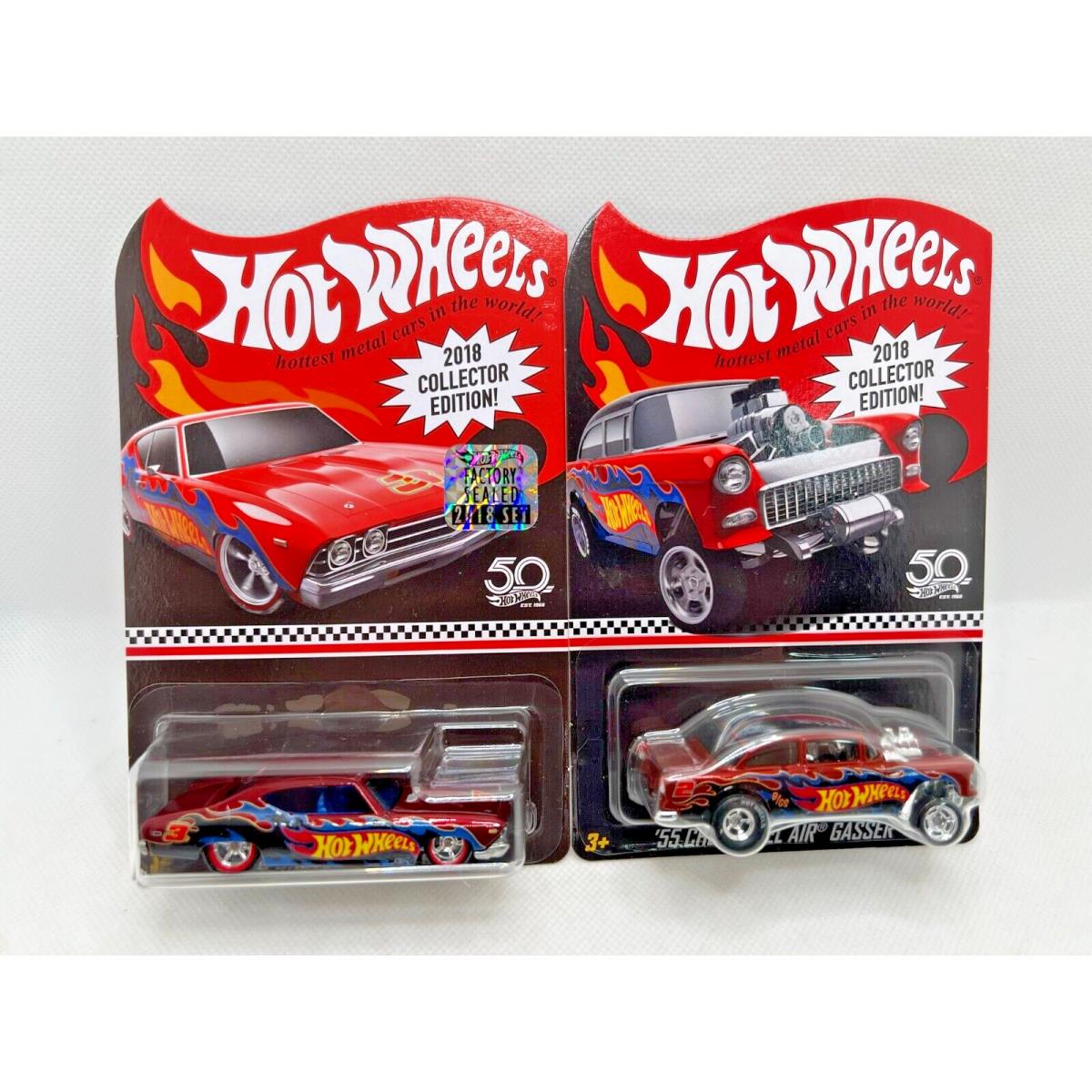 Hot Wheels 55 Chevy Bel Air Gasser `69 Chevelle SS 396 2018 Collectors Edition