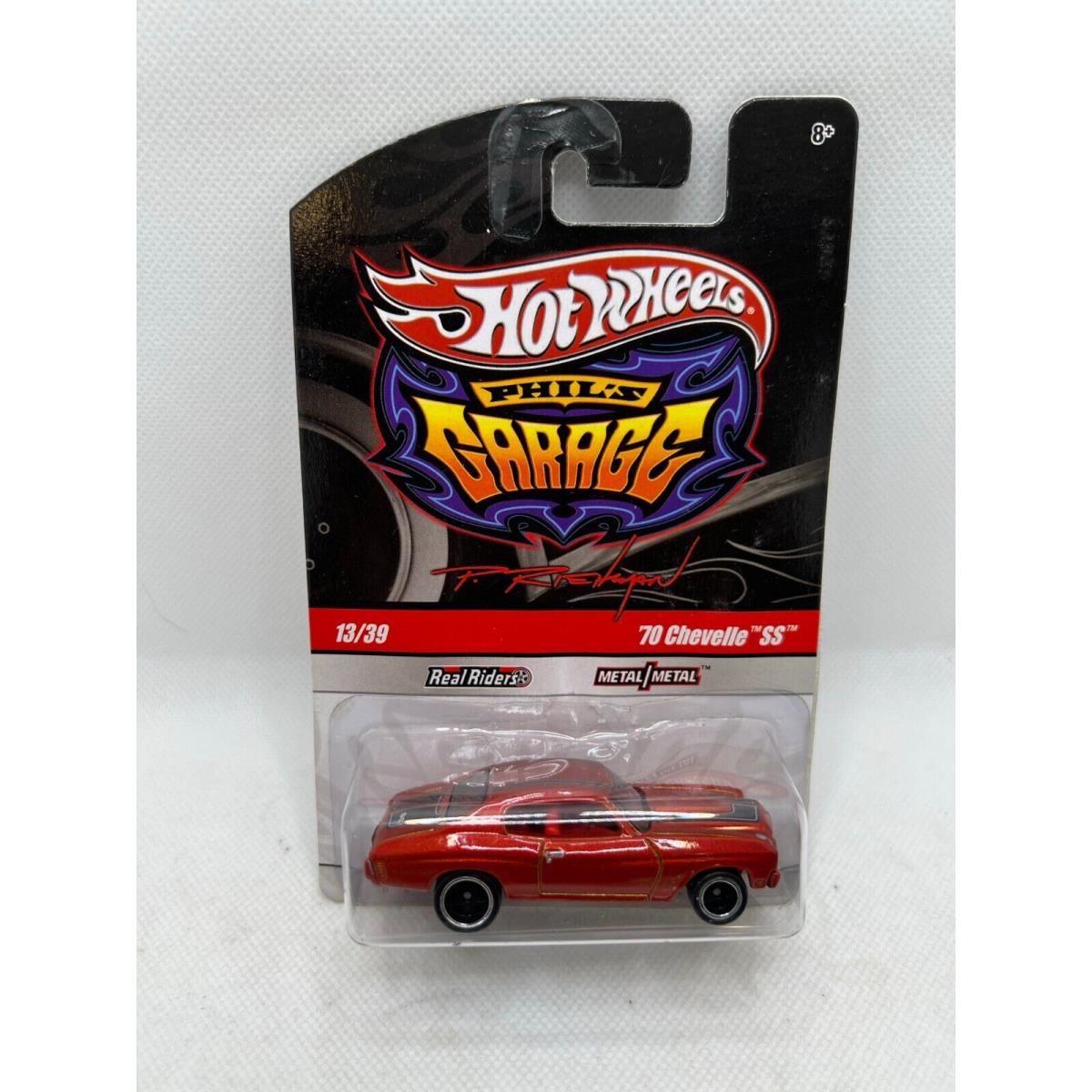 Hot Wheels `69 Chevelle SS Orange and Black Real Riders Phil`s Garage 2