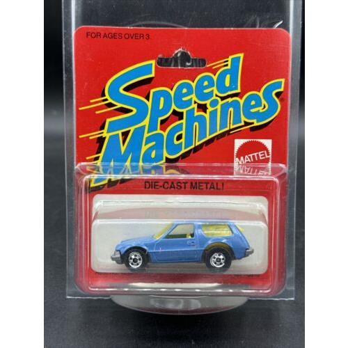 Very Nice 1983 Hot Wheels Speed Machines Lite Blue Packin Pacer On Short Card