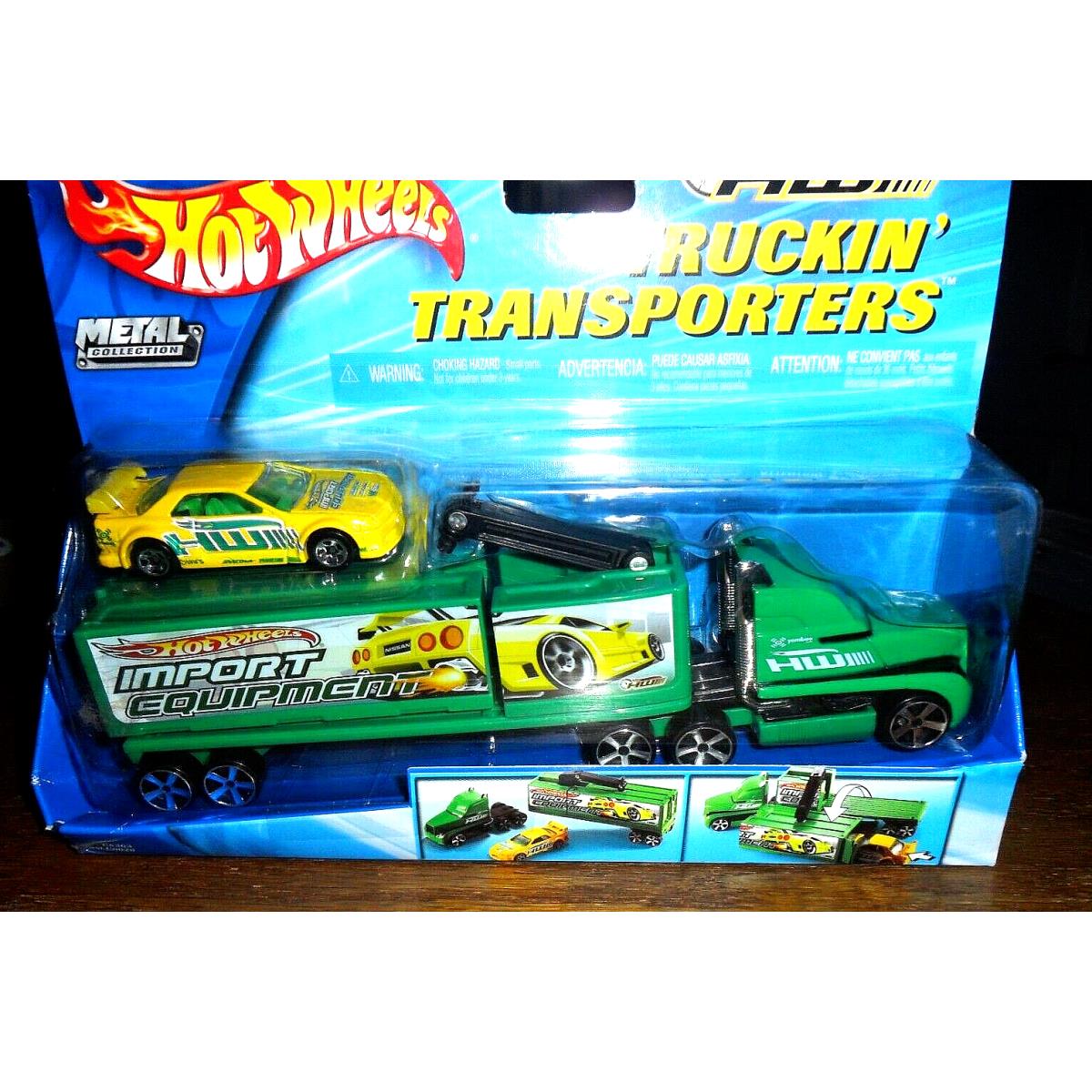 Hot Wheels Nissan Skyline Truckin Transporters Set Yellow w/ 5 Spoke