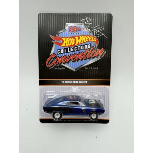 2014 Hot Wheels 28th Convention 1970 Dodge Charger R/t Signed By Brandon Vhtf