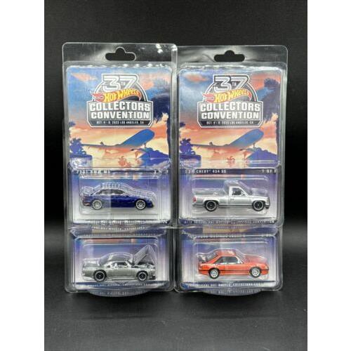 2023 Hot Wheels 4 Car Set 37th Lax Convention Bmw Chevy 454 SS Cobra Barracuda