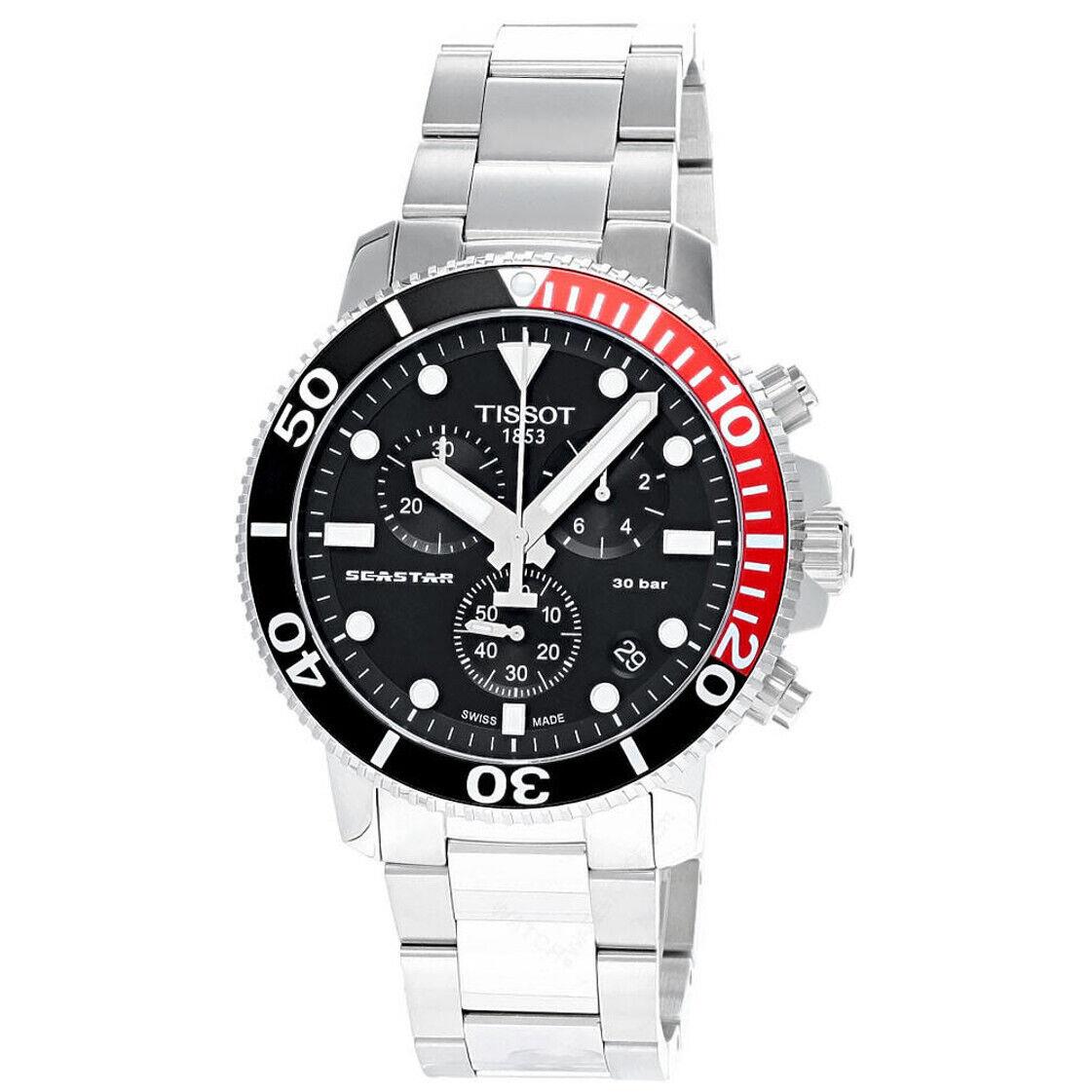 Tissot Seastar 1000 45.5MM Chrono Qtz SS Men`s Watch T120.417.11.051.01