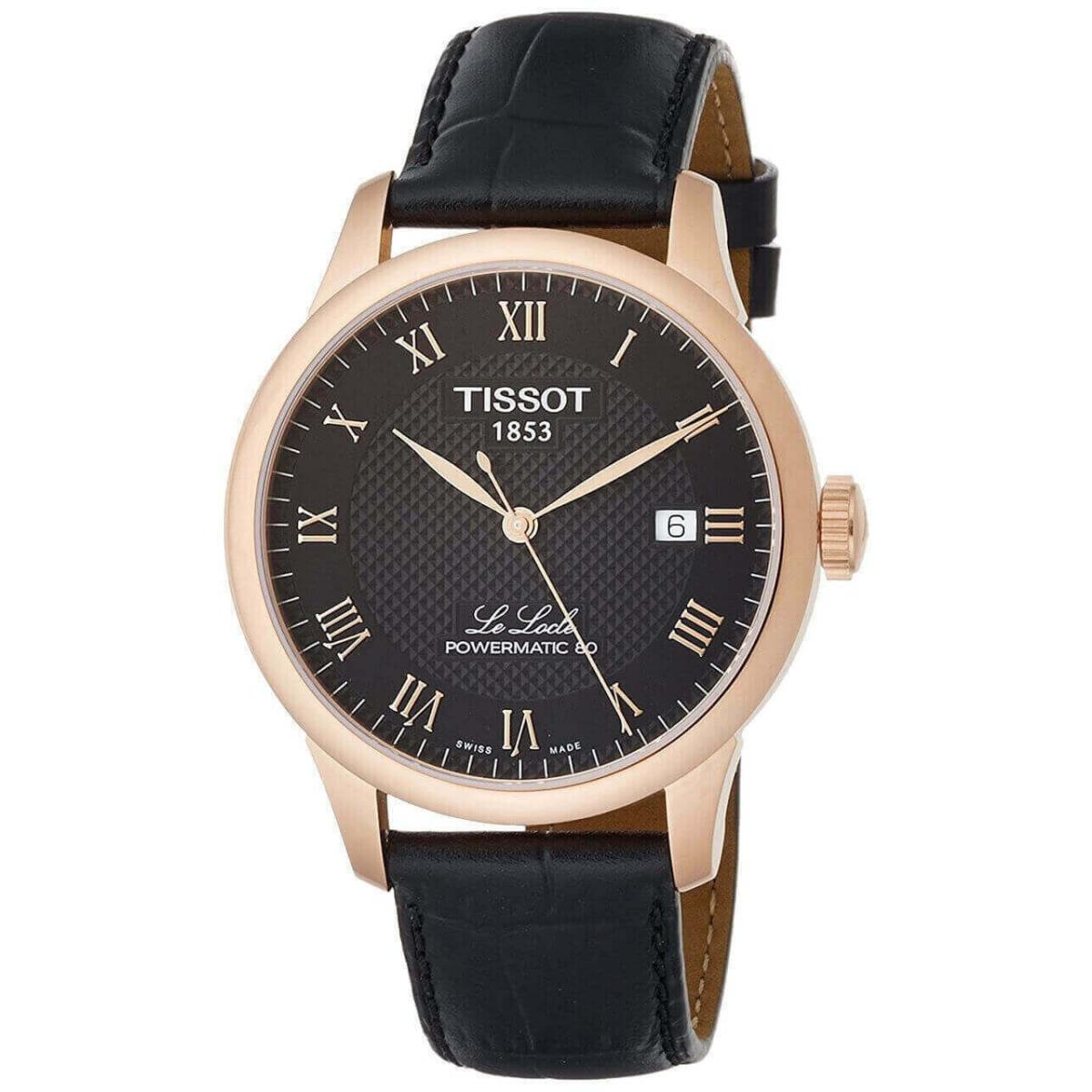 Tissot Le Locle Powermatic 80 Rose-g Pvd Blk Dial Watch T0064073605300