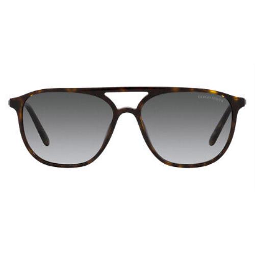 Giorgio Armani AR8179F Sunglasses Havana Gradient Gray Polarized 56mm