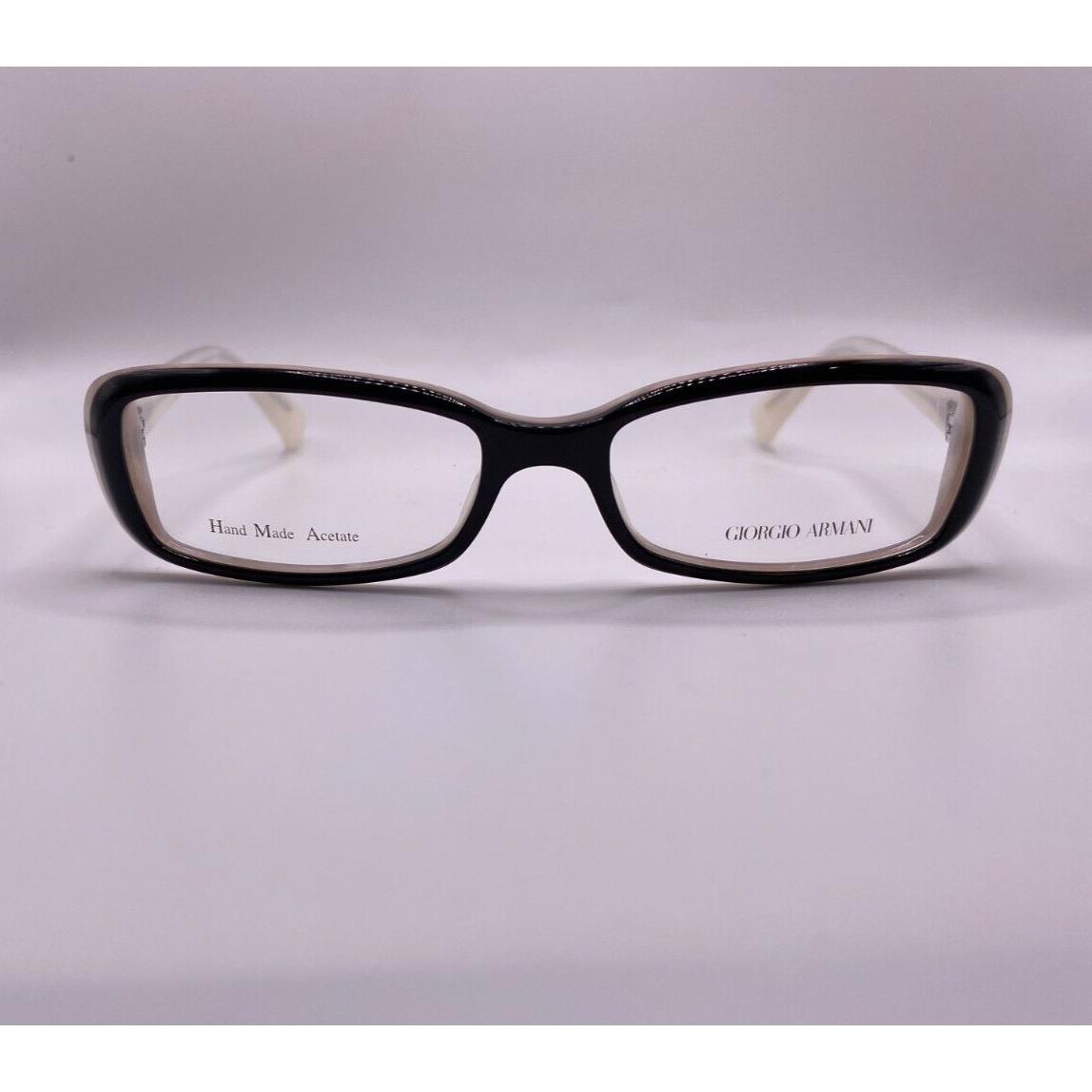 Giorgio Armani GA 505 Hoc Black Plastic Eyeglasses Rectangle Frame 51-16-130