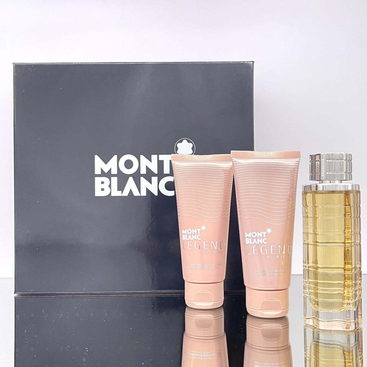 Montblanc Mont Blanc Legend Pour Femme Women Set 3.3oz B/L+3.3oz S/G+2.5oz Edp Spr