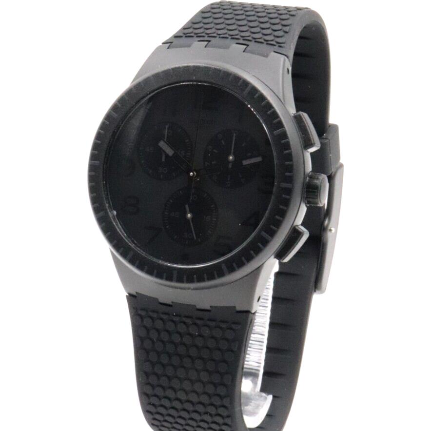 Swiss Swatch Originals Time TO Swatch Piege Black Chrono Watch 42mm SUSB104