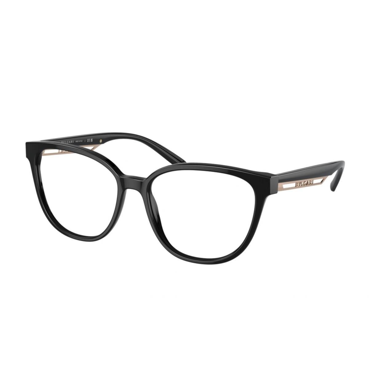 Bvlgari Rx-able Eyeglasses 4219 501 53-16 145 Black Gold Cat Eye Frames