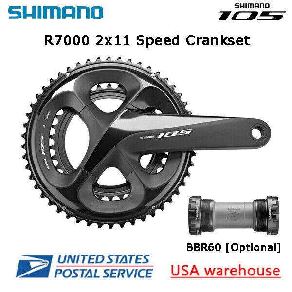 Shimano 105 FC-R7000 2x11 Speed Hollowtech II Crankset Road 52/36 50/34 170 175