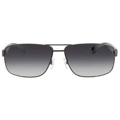 Hugo Boss Dark Grey Shaded Navigator Men`s Sunglasses Boss 1035/S 0RIW/9O 64 - Frame: Grey, Lens: Grey