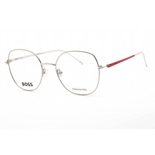 Hugo Boss Women`s Eyeglasses Silver Pink Rectangular Frame Boss 1529 0AVB 00 - Frame: Silver Pink, Lens: Clear Lens