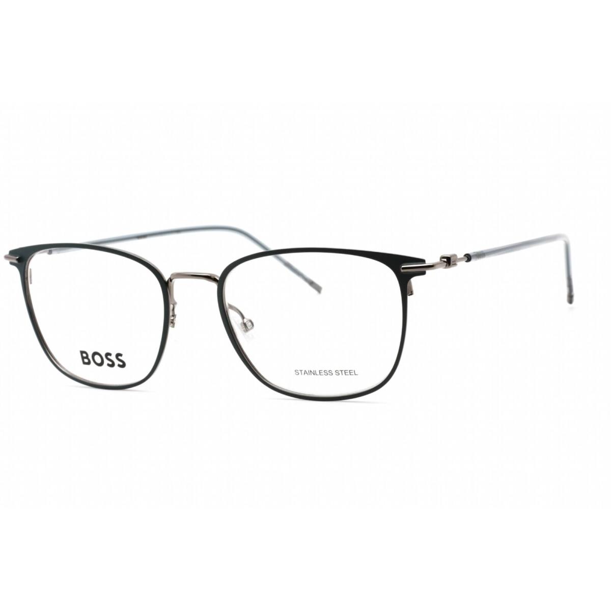 Hugo Boss Men`s Eyeglasses Matte Blue Dark Ruthenium Frame Boss 1431 0H2T 00
