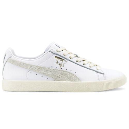 Puma Clyde Base Lace Up Mens White Sneakers Casual Shoes 39009101