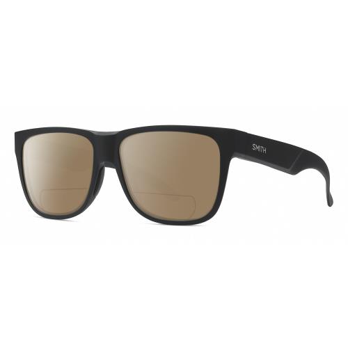 Smith Optics Lowdown 2 Unisex Classic Polarized Bifocal Sunglasses in Black 55mm Brown