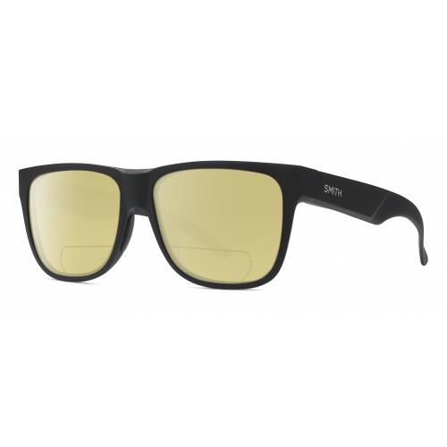 Smith Optics Lowdown 2 Unisex Classic Polarized Bifocal Sunglasses in Black 55mm Yellow