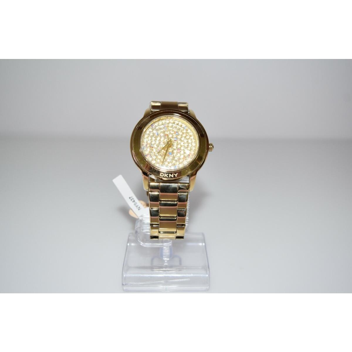 Dkny Gold Tone SS Dial Stone Oversized NY8437 Watch