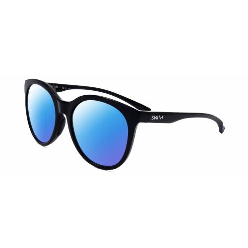 Smith Optics Bayside-807 Women Designer Polarized Sunglasses Black 54mm 4 Option Blue Mirror Polar