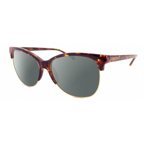 Smith Optics Rebel Cat Eye Polarized Sunglass Mulberry Tortoise Purple Gold 58mm Smoke Grey Polar