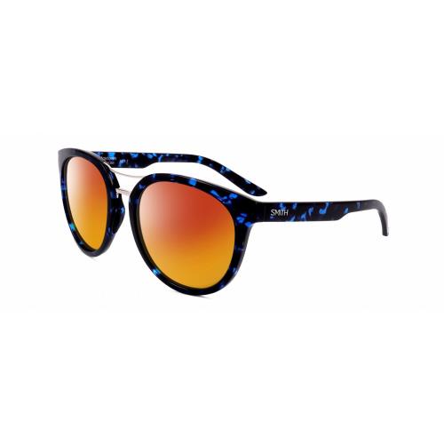 Smith Optics Bridgetown Women Polarized Sunglass Crystal Navy Blue Tortoise 54mm Red Mirror Polar