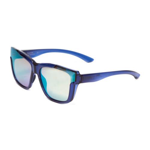 Smith Optics Dreamline-oxz Cat Eye Sunglasses Crystal Blue/chromapop Green 62 mm