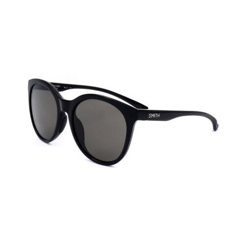Smith Optics Bayside-807 Womens Round Designer Sunglasses Black/smoke Grey 54 mm - Frame: Black, Lens: Gray
