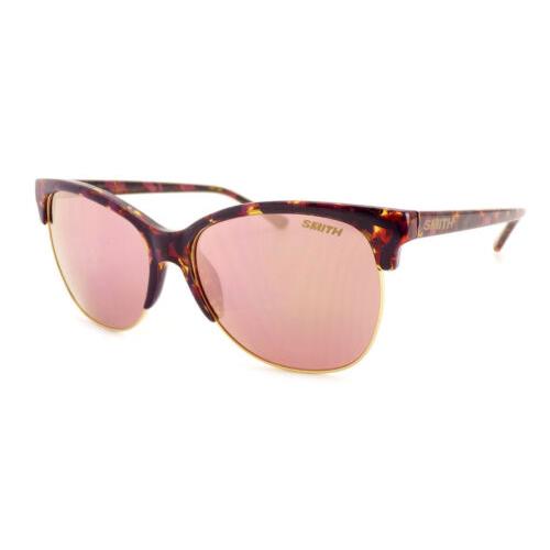 Smith Optics Rebel-WJ9/FN Cat Eye Sunglass Tortoise Purple Gold/pink Mirror 58mm - Frame: Multicolor, Lens: Multicolor