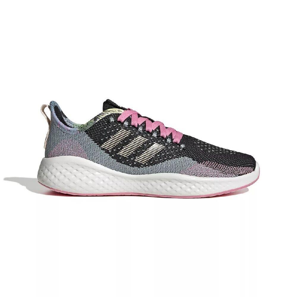 Adidas Fluidflow 2.0 Women`s Running Shoes Black/pink Size 6