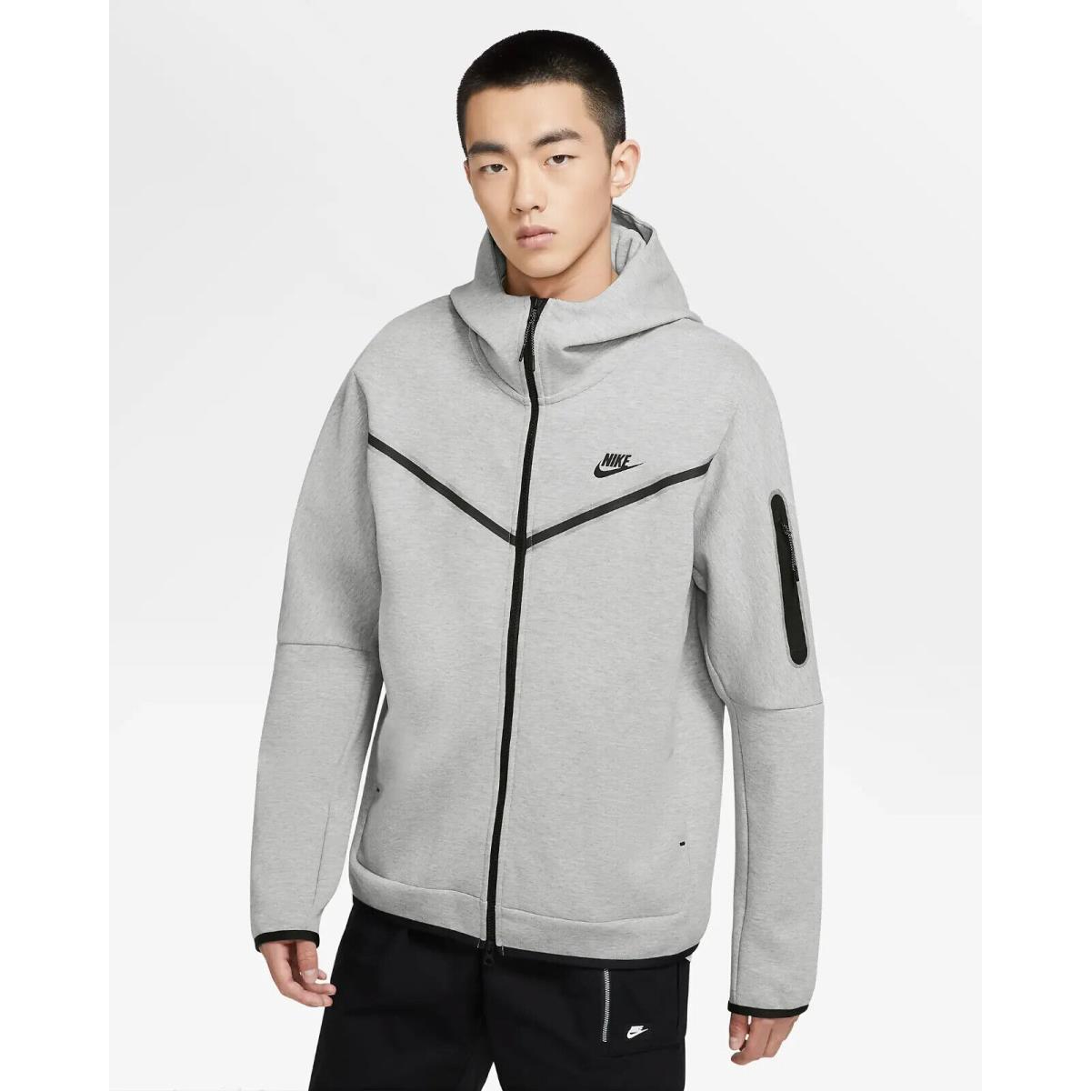 Nike Sportswear Tech Fleece Men`s Hooded Jacket Gray Size M 3XL CU4489-063