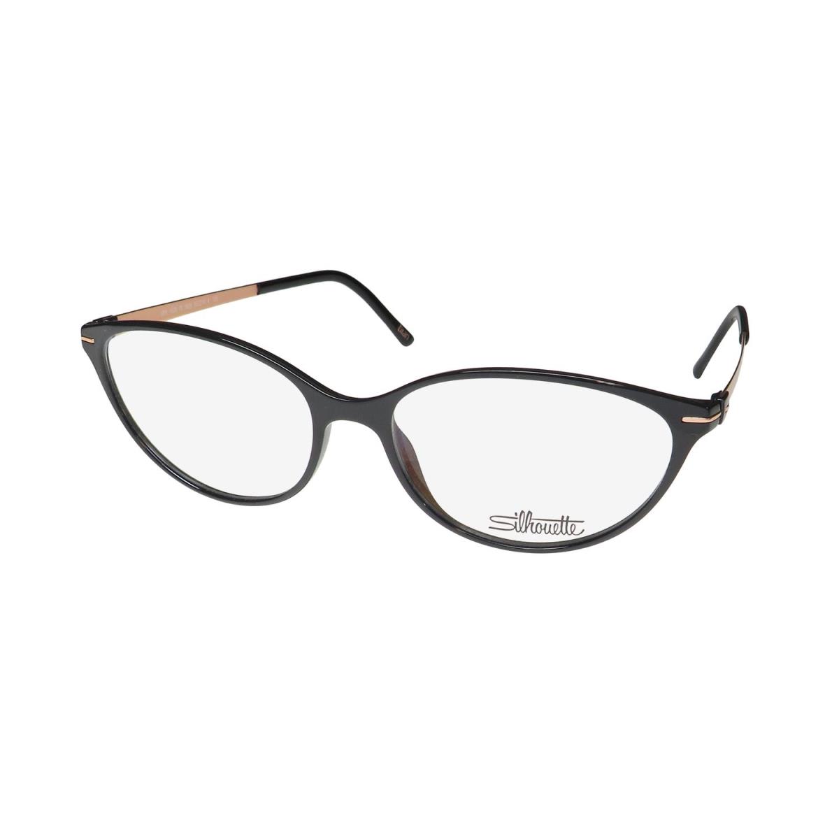 Silhouette 1578 School Teacher/librarian Look 60S/70S Eyeglass Frame/glasses Shiny Black