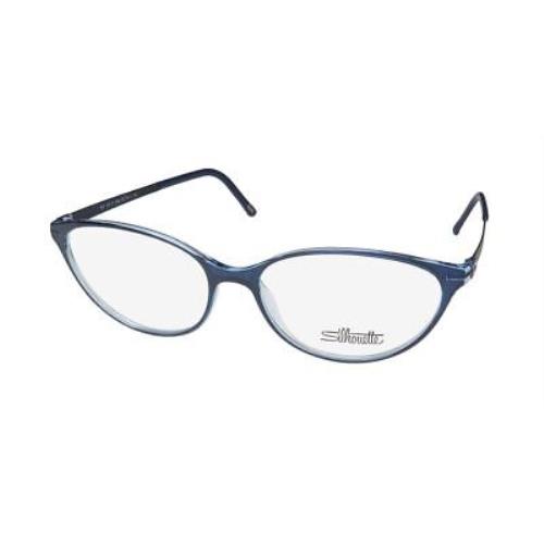 Silhouette 1578 Eyeglasses Oval Plastic 56-16-135 Womens Austria Blue 4540