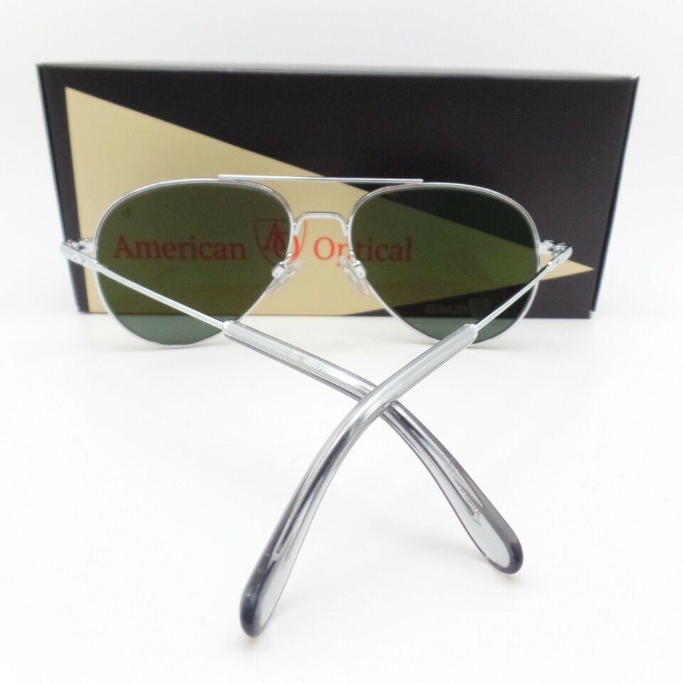 AO American Optical General Silver Green Sunglasses Polarized or Frame Only Green Nylon Polar 55/14/140
