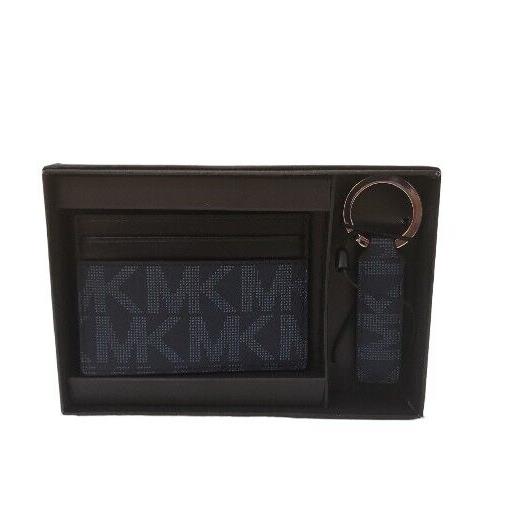 Michael Kors Men`s Slim Card Holder with Key Ring Pocket Size 86F2SGFD1B