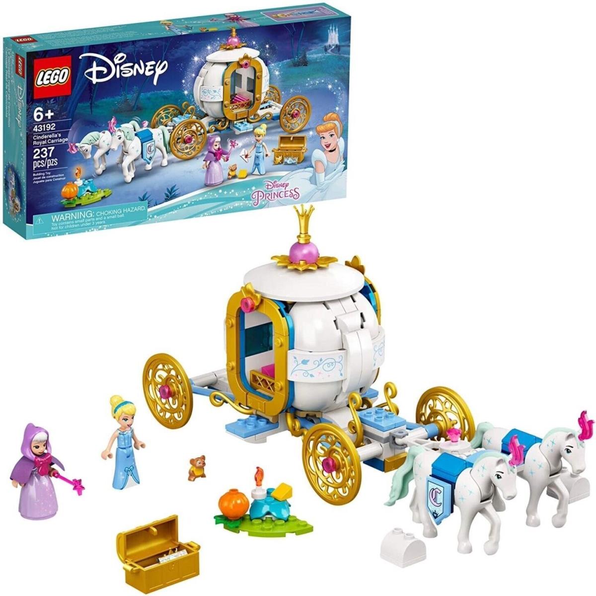 Lego Sets: Various Years Themes Pieces - New/ You Pick 43192 Disney: 2021 Cinderella`s Carriage (237 pcs)