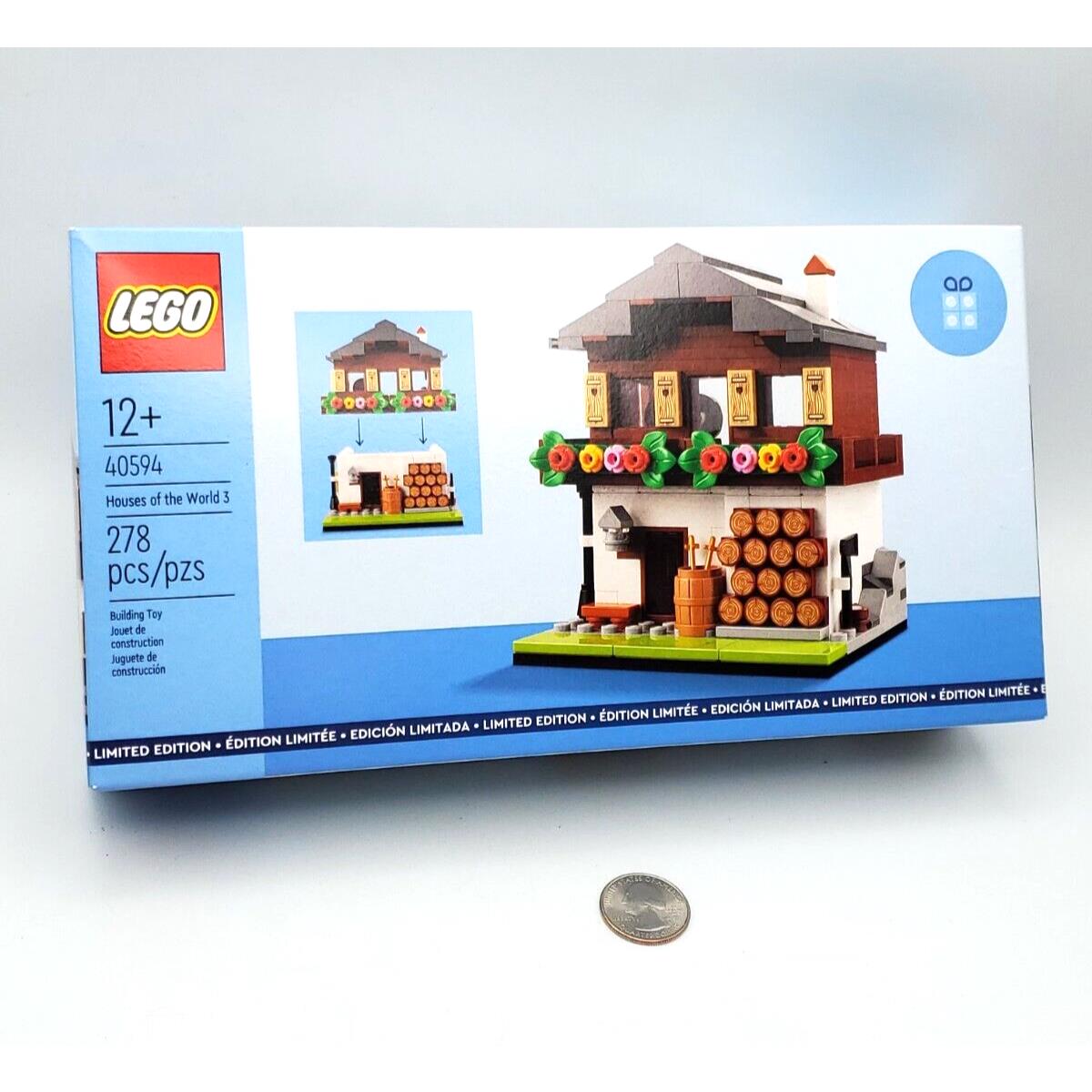 Lego 40594 Houses of The World 3 Set - - Limited Edition Gwp Promo 278 Pcs