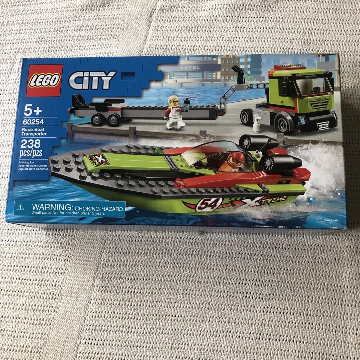 Lego City 60254 Race Boat Transporter Box Retired 2020