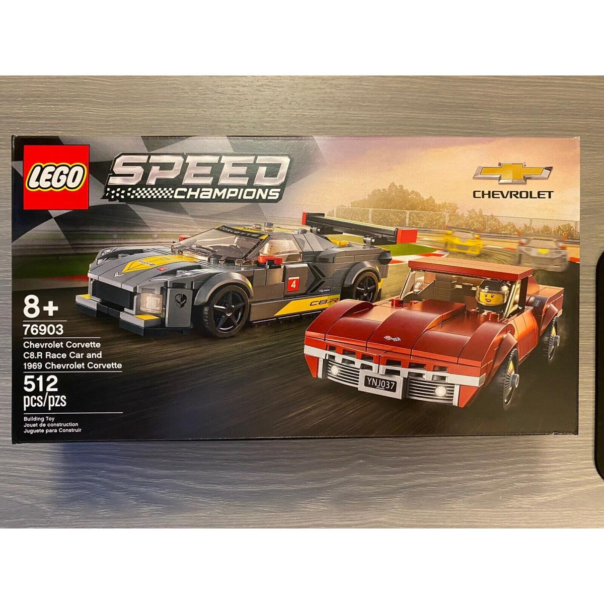 Lego Speed Champions Chevrolet Corvette C8 Race Car and 1968 Corvette Set 76903