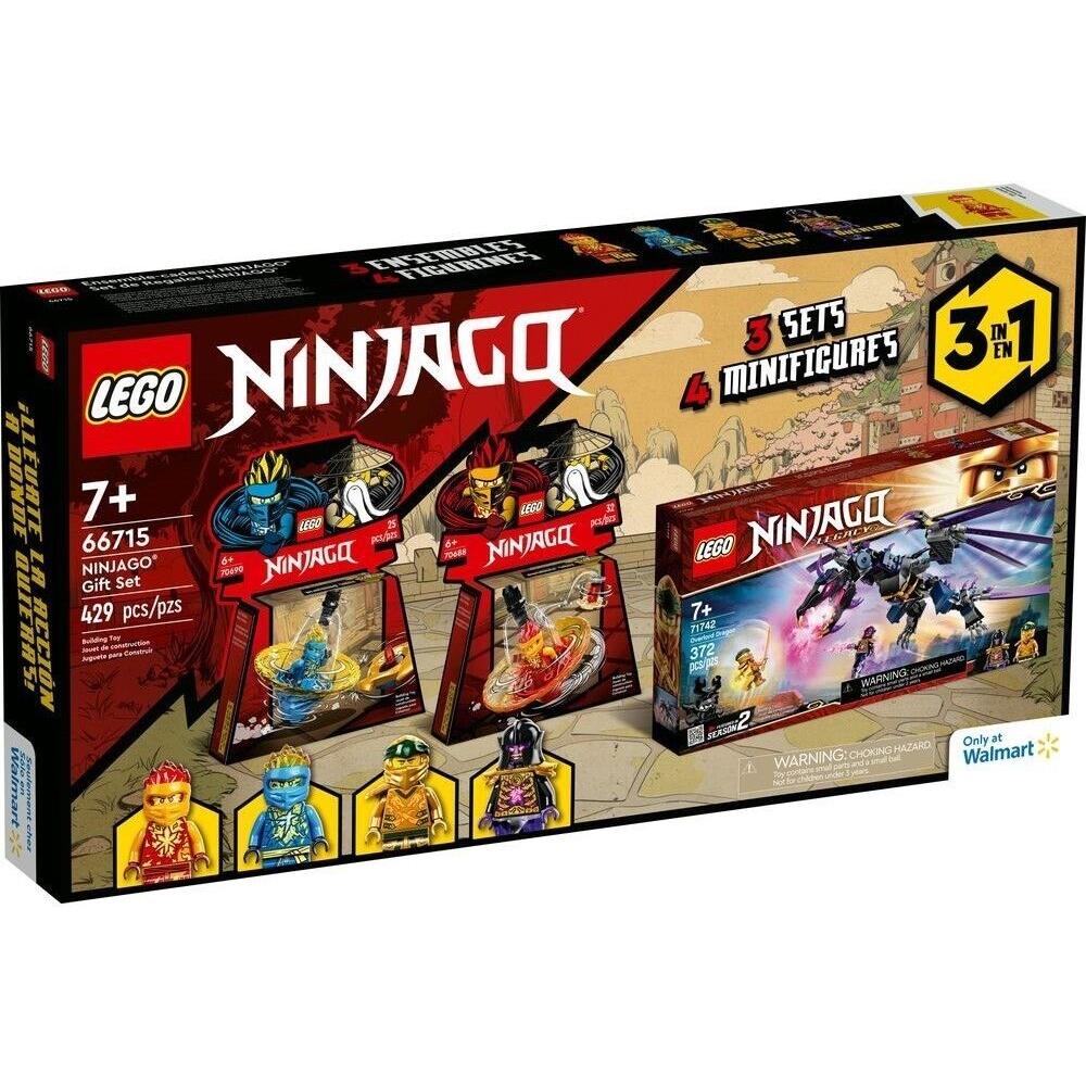 Lego Ninjango Gift Set 3 Building Sets Overload Dragon Kai Jay Spinjitzu