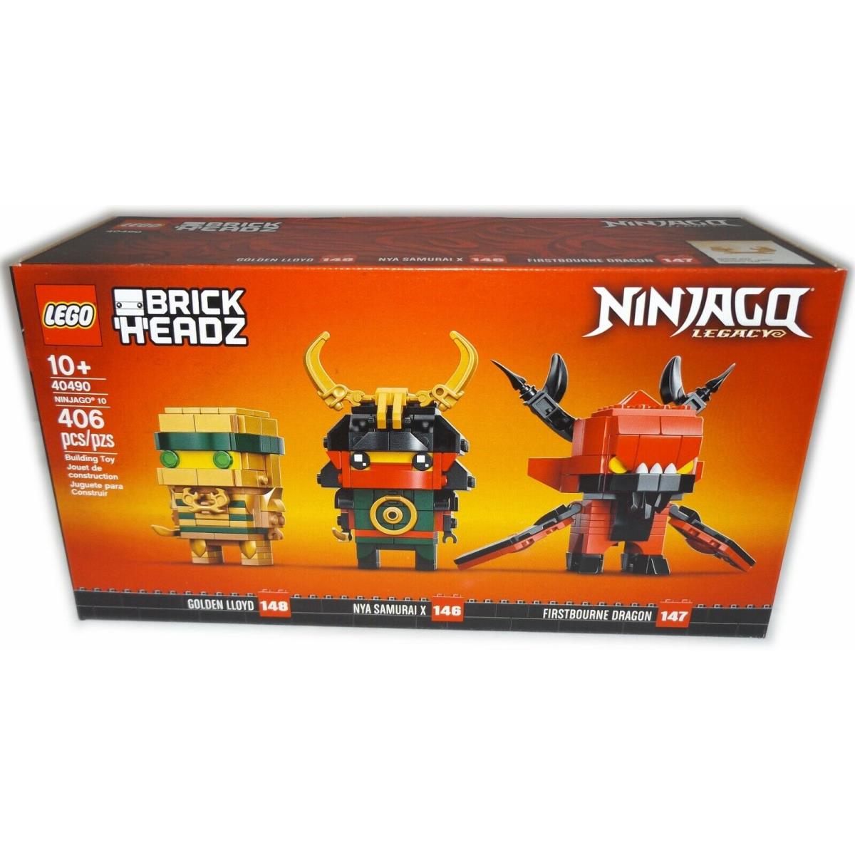 Lego 40490 Brickheadz Ninjago 10 Golden Lloyd Nya Samurai X Firstbourne Dragon