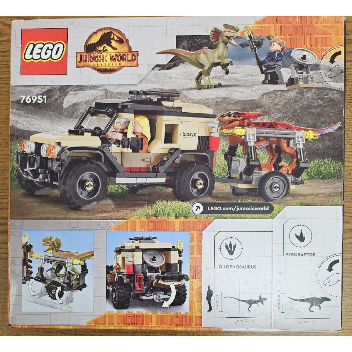 Lego Jurassic World - Pyroraptor Dilophosaurus Transport - 76259