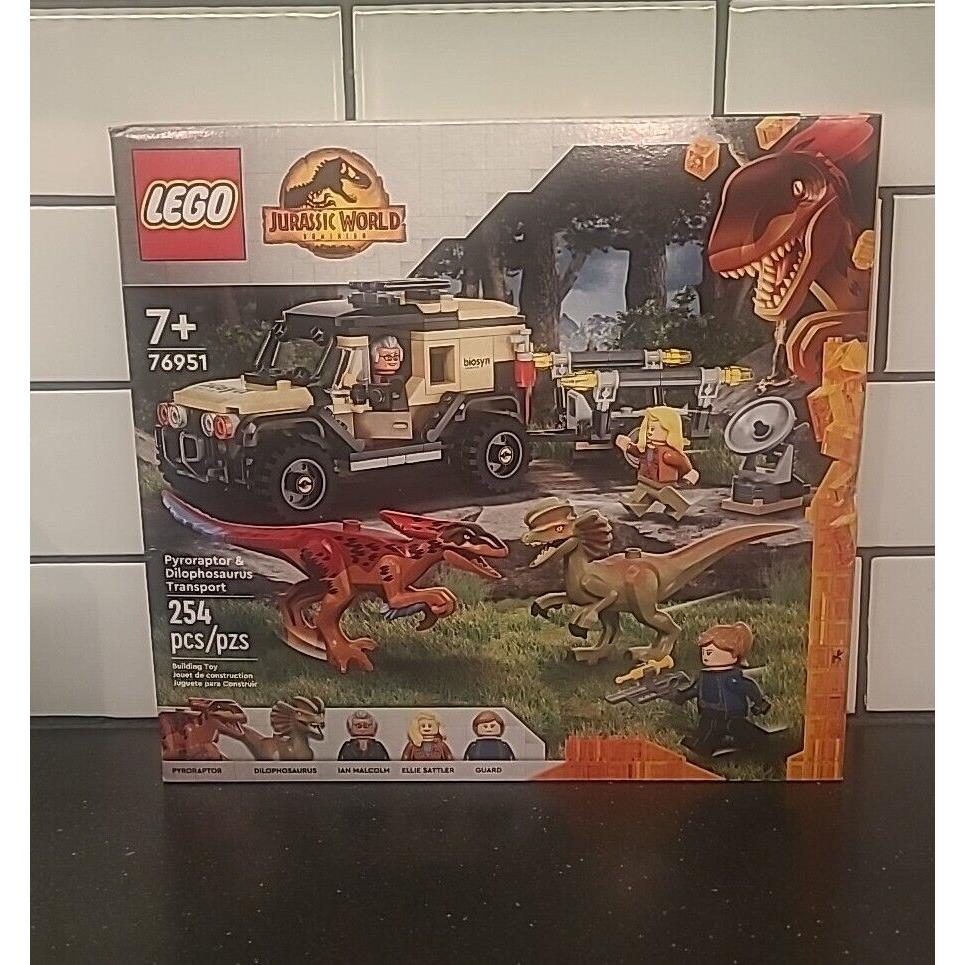 Lego 76951 Jurassic World Pyroraptor Dilophosaurus Transport Shf