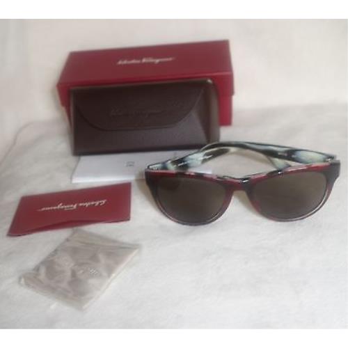 Salvatore Ferragamo Sunglasses Model SF 617S Color 620 Red Horn Frame