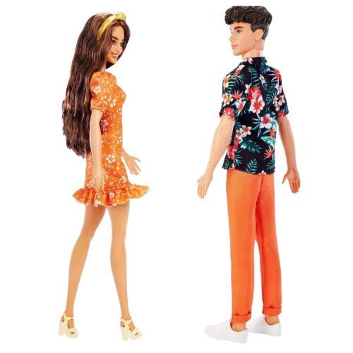 Barbie Fashionistas Doll 182 184 Orange Floral Print Dress Hawaiian Shirt 2
